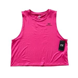 Under Armour UA Women's RUSH Energy Crop Active Tank Top Size XL Pink